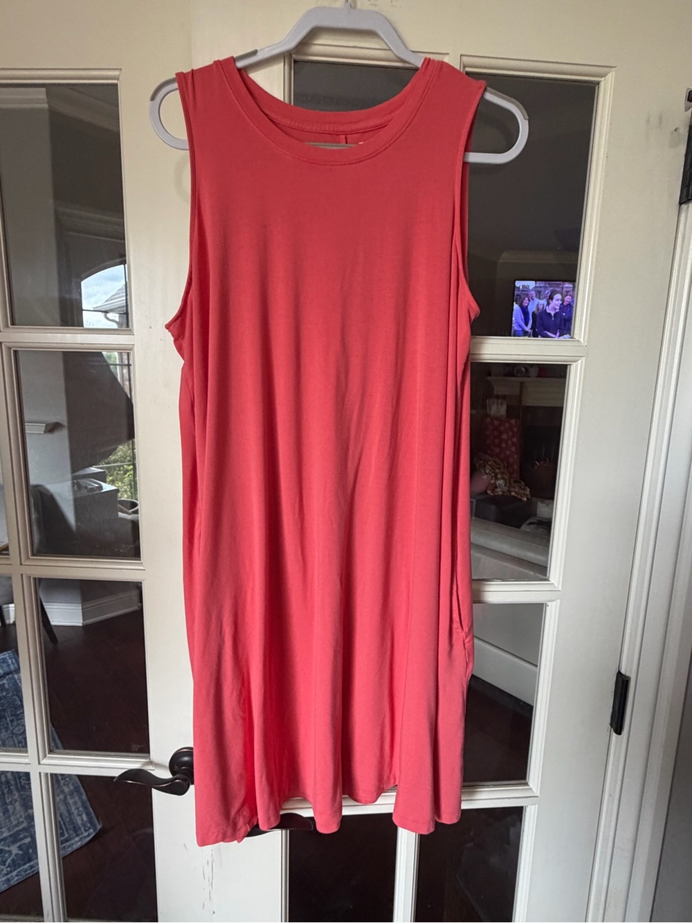Time and Tru XXL Sleeveless Coral Swing Tank Dress w Pockets